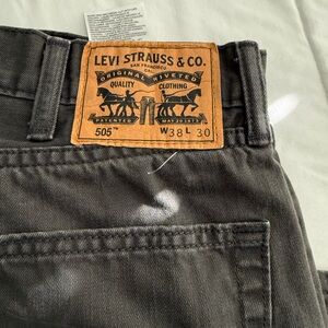 Levi Strauss Gray Jeans Levi’s 505 Regular Fit Jeans | Gray Denim | Men’s 38x30
